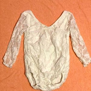 White lace bodysuit